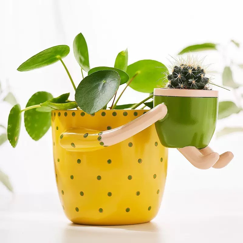 Resin Parent-child Flowerpot w - Plant Parent Pot recension och pris