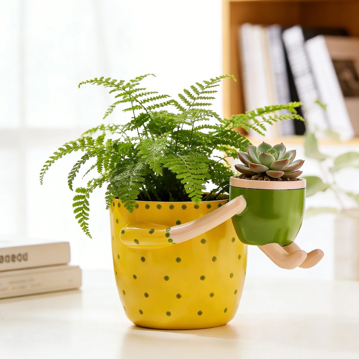 Resin Parent-child Flowerpot w - Plant Parent Pot recension och pris